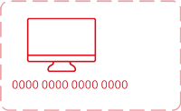 Pictogramme carte virtuelle