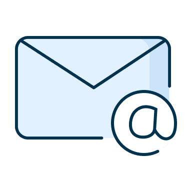 Icône d'une enveloppe avec arobase