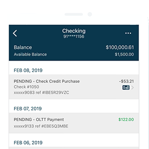 Image de l’application mobile Natbank dans un écran de téléphone 