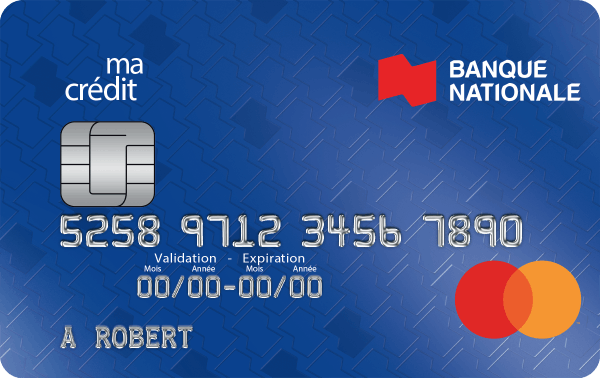 Photos de la carte de crédit Mastercard macrédit de la Banque Nationale 