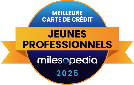 Dessin du prix Milesopedia de la meilleure carte pour les jeunes professionnels en 2025 