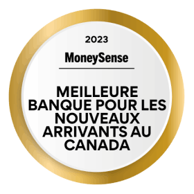 Image du badge MoneySense pour la meilleure banque pour les nouveaux arrivants au Canada 